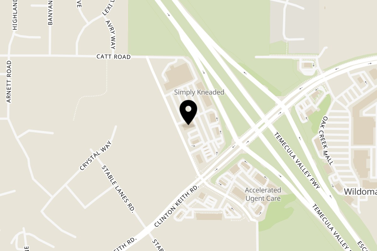 Map showing the location of Pie Nation Pizza on 36100 Hidden Springs Rd suite e in Wildomar